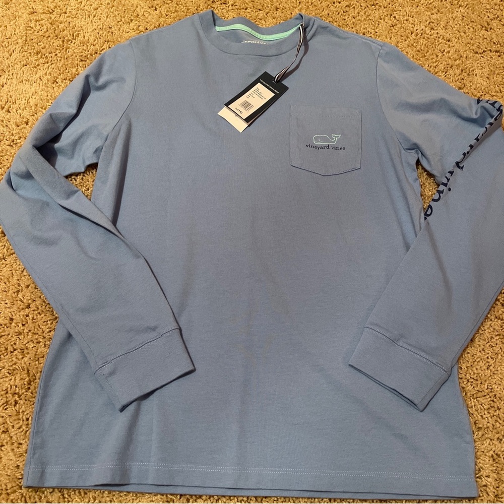 Boys Vineyard Vines Blue shirt large